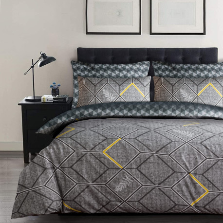 Pamposh Bedding Duvet Cover Set Grey, Grey And Brown Duvet Cover