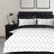 Pamposh Bedding Duvet Cover Set Black & White Doublesided 3 PCS With Pillowcases Quilt Covers Double Ultra Soft