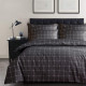 Pamposh Bedding Duvet Cover Set Charcoal Doublesided 3 PCS With Pillowcases Quilt Covers Double Ultra Soft